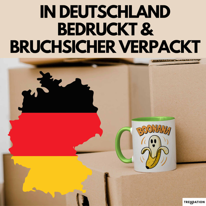 Banane Halloween Feier Tasse Geschenk Lustige Geschenkidee Spruch Boonana Grün Trendation