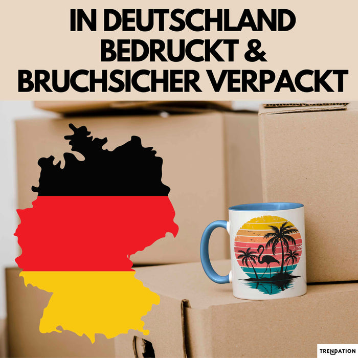 Flamingo Tier Tasse Geschenk Lustige Geschenkidee Spruch Blau Trendation