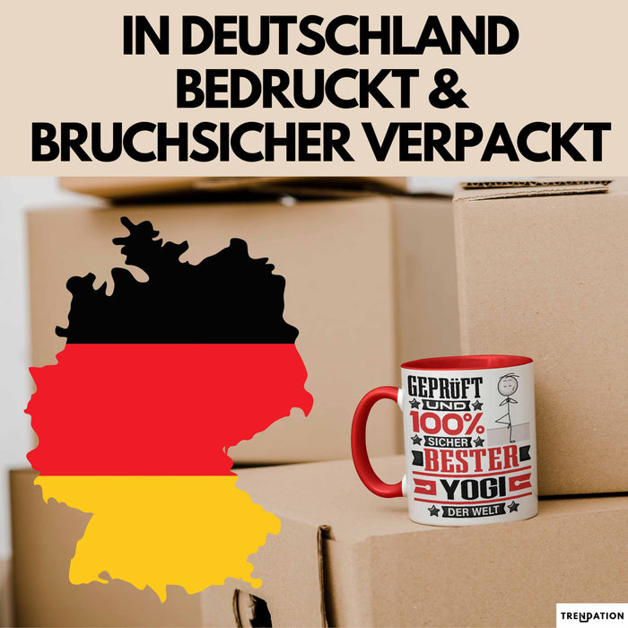 Yogi Geschenk Lustiger Spruch für Yogi Geschenkidee Bester Yogi Der Welt Rot Trendation