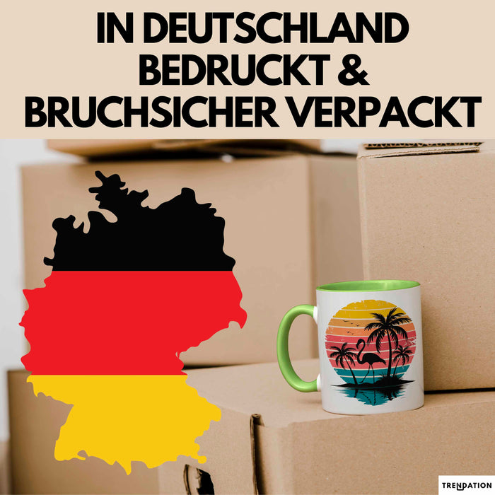 Flamingo Tier Tasse Geschenk Lustige Geschenkidee Spruch Grün Trendation