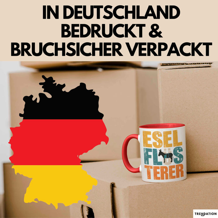 Eselbauer Esel Tier Tasse Geschenk Lustige Geschenkidee Spruch Esel Flüsterer Rot Trendation