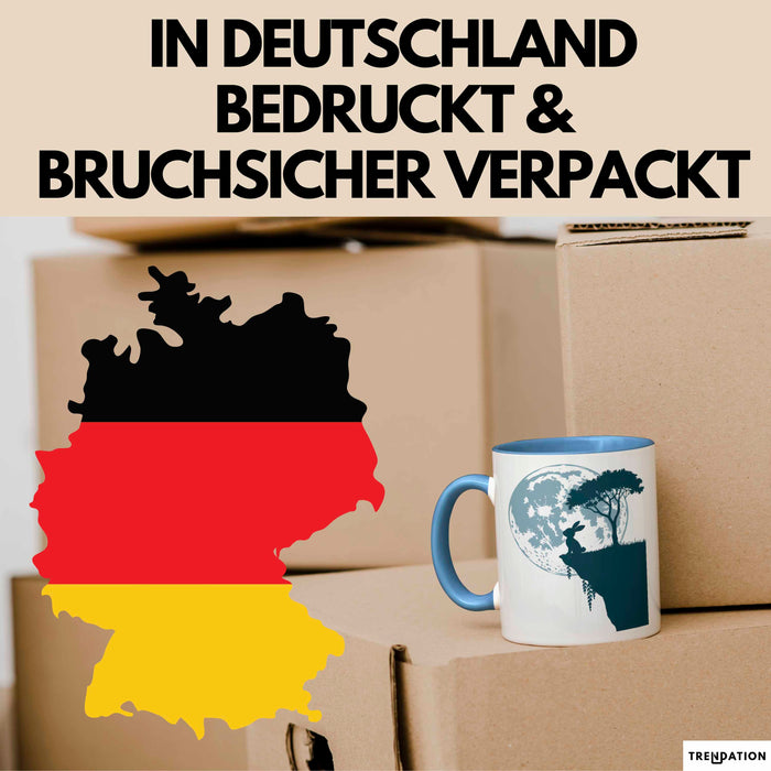 Kaninchen Hase Tierliebhaber Tasse Geschenk Lustige Geschenkidee Spruch Blau Trendation