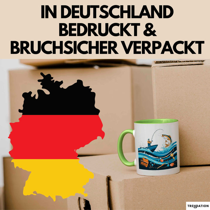Angler Tasse Geschenk Lustige Geschenkidee Spruch Für Angel Liebhaber Grün Trendation