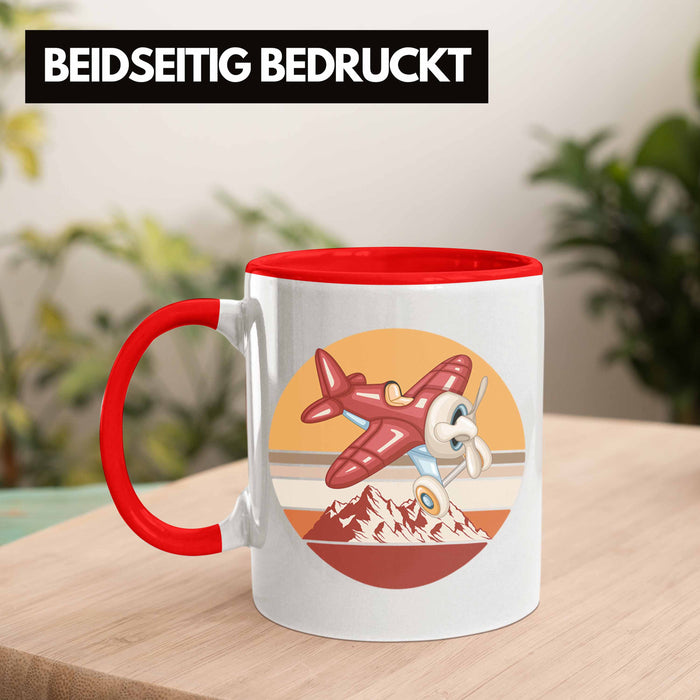 Segelflieger Tasse Geschenk Segelflieger Rot Trendation