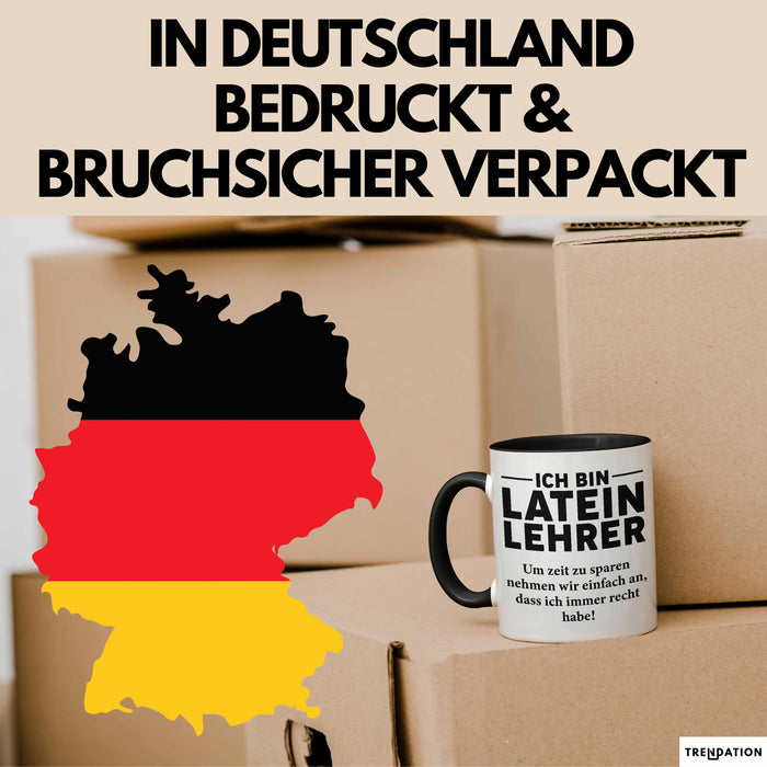 Lateinlehrer Unterricht Tasse Geschenk Lustige Geschenkidee Spruch Ich Bin Latein Lehrer Trendation