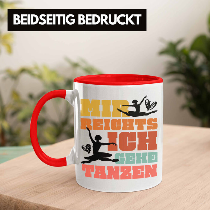 Trendation - Ballett Ballerina Tänzerin Tasse Mädchen Geschenk Frauen Tanzen Geschenkidee Kaffeetasse Rot Trendation