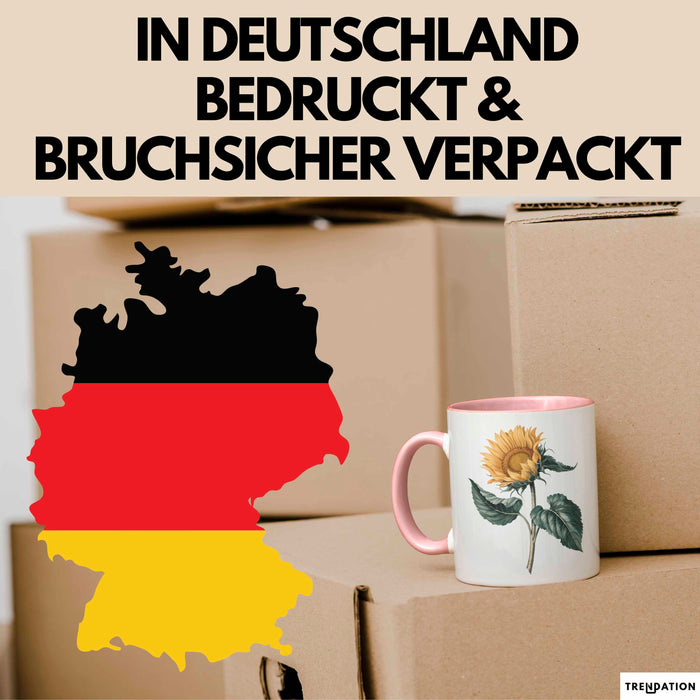 Sonnenblume Pflanze Tasse Geschenk Lustige Geschenkidee Rosa Trendation