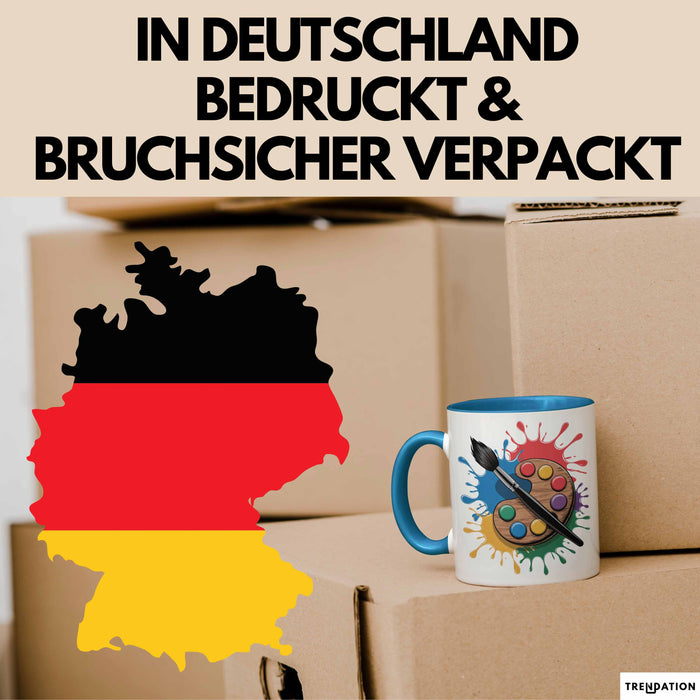 Künstler Tasse Geschenkidee für Kreative Maler Blau Trendation