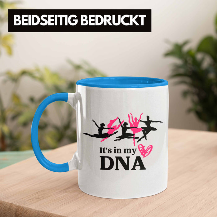 Trendation - Ballett Ballerina Tänzerin Tasse Mädchen Geschenk Frauen Tanzen Geschenkidee Kaffeetasse Blau Trendation