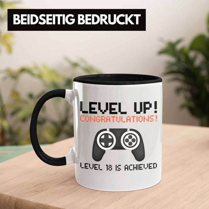Trendation - 18. Geburtstag Tasse Jungen Jungs Geschenk 18er Geschenkidee 18 Sohn Gamer Trendation