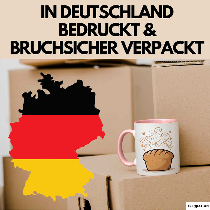 Brotbäcker Tasse Geschenkidee für Teigknet Fan Rosa Trendation