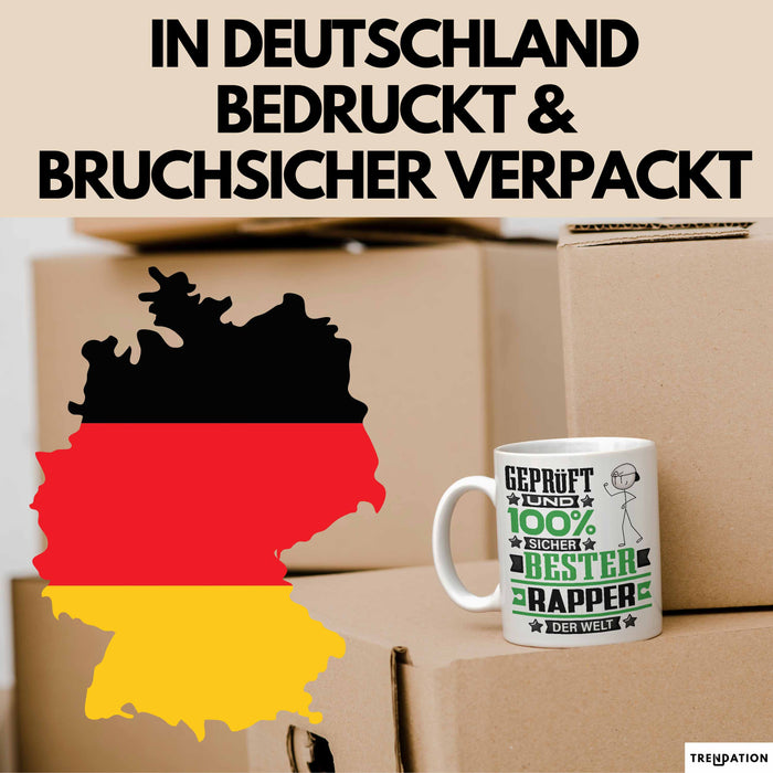 Rapper Geschenk Lustiger Spruch für Rapper Geschenkidee Bester Rapper Der Welt Weiß Trendation
