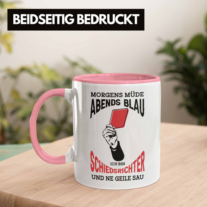 Schiedsrichter Tasse Geschenk für Schiedsrichter mit Spruch Rosa Trendation
