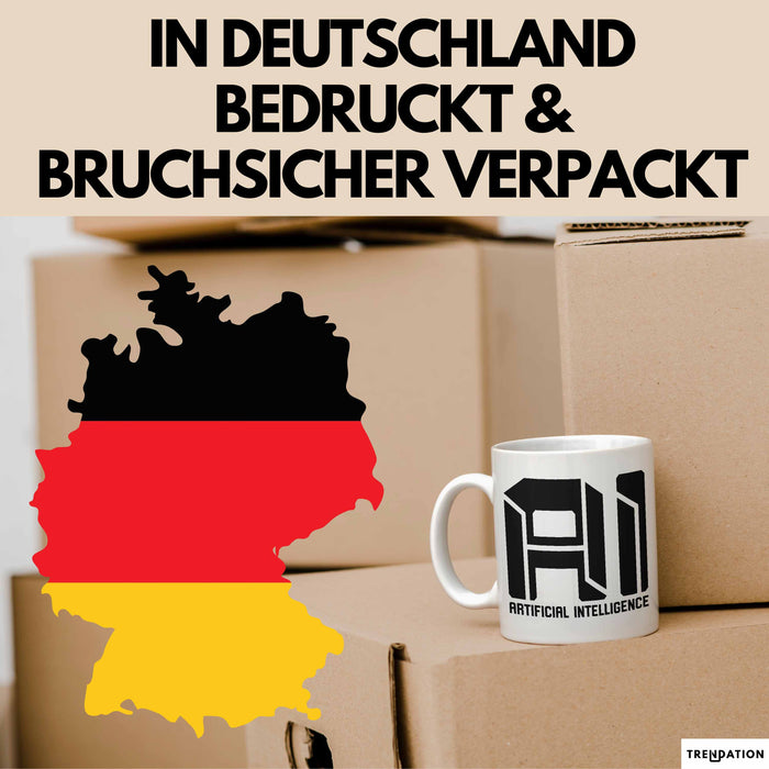 Ai Künstliche Intelligenz Tasse Geschenk Artificial Intelligence Geschenkidee Becher Weiß Trendation