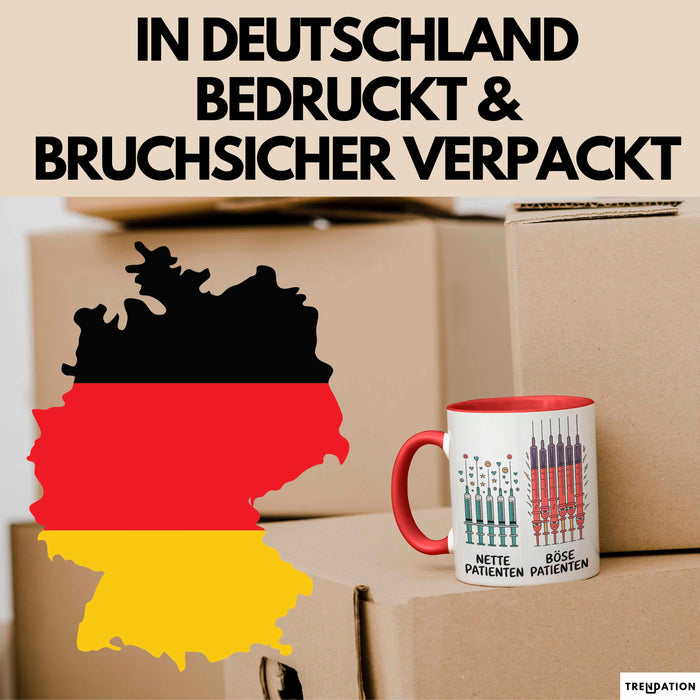 Pflegekraft Arzt Tasse Geschenkidee Nervige Patienten Rot Trendation