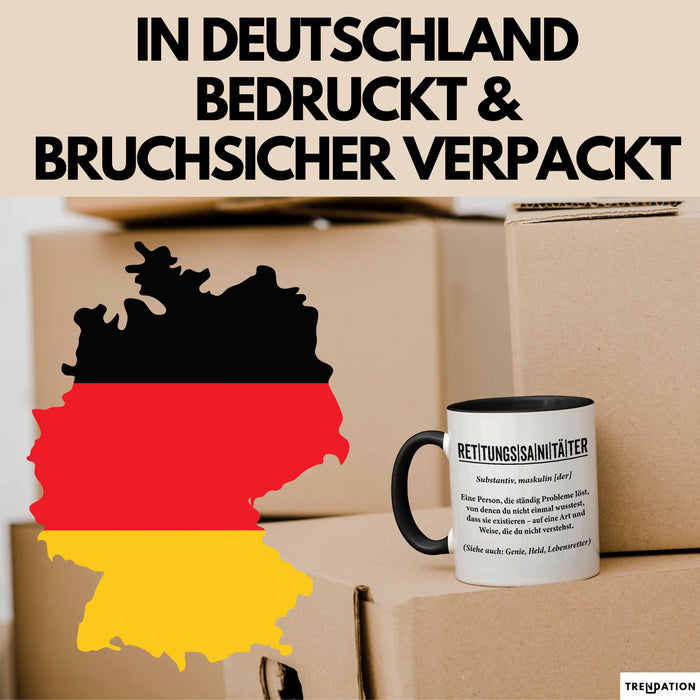 Rettungsdienst Notfallsanitäter Tasse Geschenk Lustige Geschenkidee Spruch Definition Rettungssanitäter Trendation