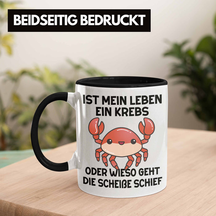 Dank Meme Tasse Spruch Internet Meme Geschenkidee Depressionen Ist Mein Leben Ein Krebs Oder Wieso Geht Die SCH Schief? Schwarz Trendation