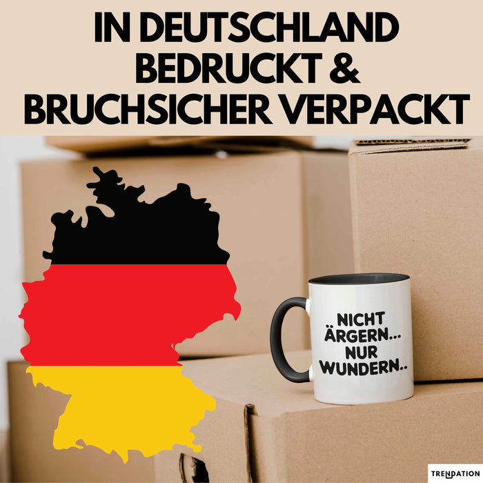 Sarkasmus Sarkastisch Tasse Geschenk Lustige Geschenkidee Spruch Nicht Ärgern Nur Wundern Schwarz Trendation