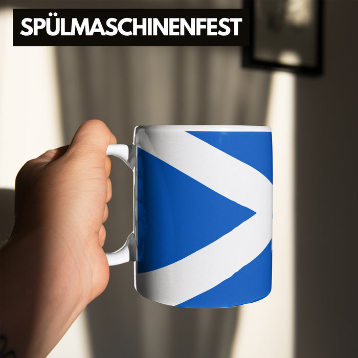 Schottland Flagge Tasse Geschenk Fußball-Fans Europa 3D Alloverprint Weiß Trendation