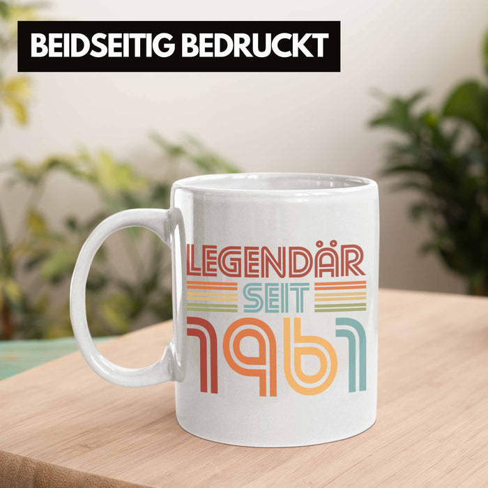 Trendation - 60. Geburtstag Tasse Frau Männer Geschenk 60er Geschenkidee 60 Mutter Vater Mann Frauen Lustig Geschenke Deko Weiß Trendation