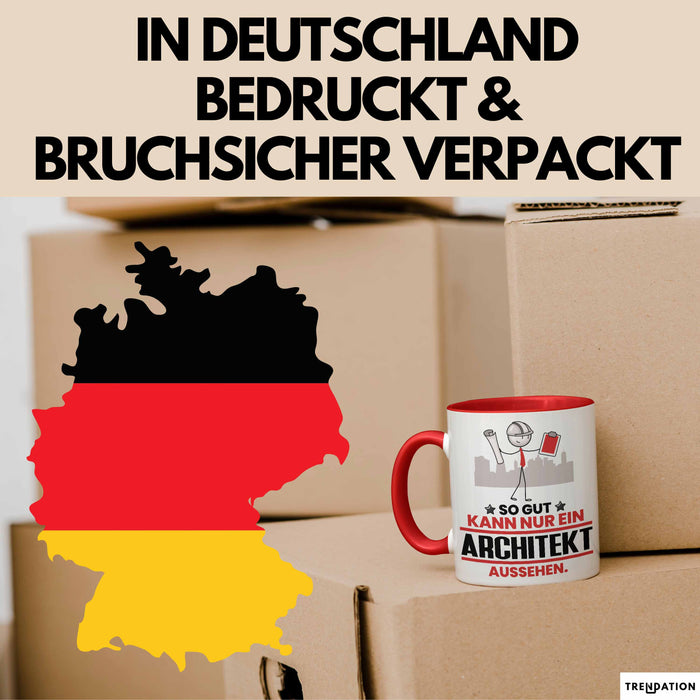Architekt Geschenk Tasse So Gut Kann Nur Ein Architekt Aussehen Geschenkidee Kaffee-Becher Rot Trendation