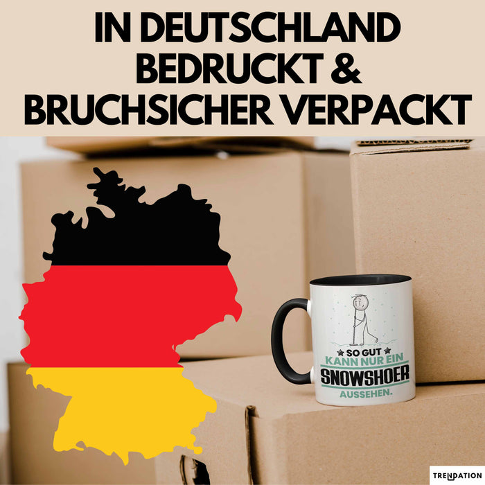 Snowshoer Geschenk Tasse So Gut Kann Nur Ein Snowshoer Aussehen Geschenkidee Kaffee-Becher Schwarz Trendation