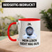 Dank Meme Tasse Katzen Besitzer Wortspiel Ja Mein Leben Sieht Mau Aus Traurige Katze Geschenkidee Süße Katze Astronaut Rot Trendation