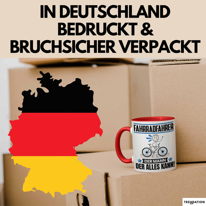 Fahrradfahrer Tasse Geschenk für Fahrradfahrer Der Mann Der Alles Kann Geschenkidee zum Geburtstag Rot Trendation