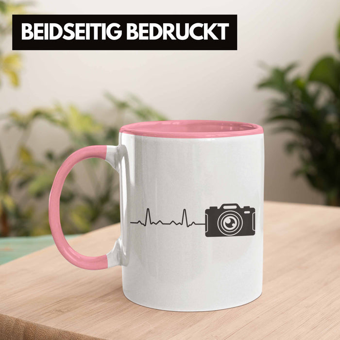 Trendation - Fotograf Tasse Zubehör Fotografie Geschenk Fotografieren Kaffeetasse Geschenkideen Lustiger Spruch Rosa Trendation