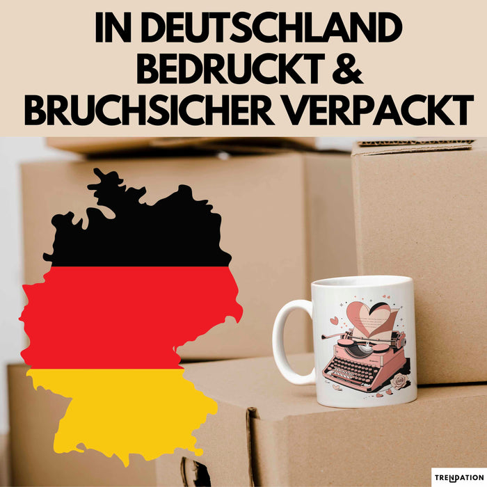 Liebesroman Autor Tasse Geschenkidee für Liebesgeschichte Weiß Trendation