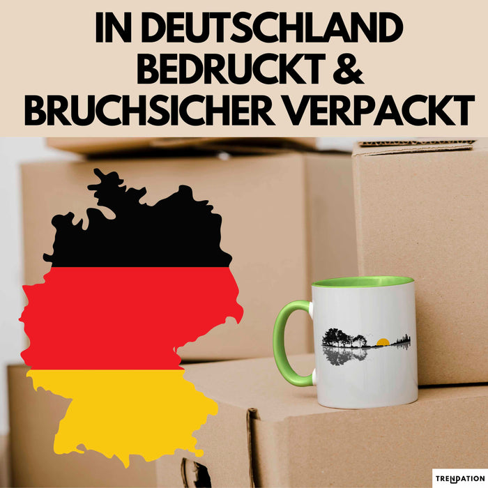 Gitarre Musikliebhaber Musiker Gitarrist Tasse Geschenk Lustige Geschenkidee Spruch Grün Trendation