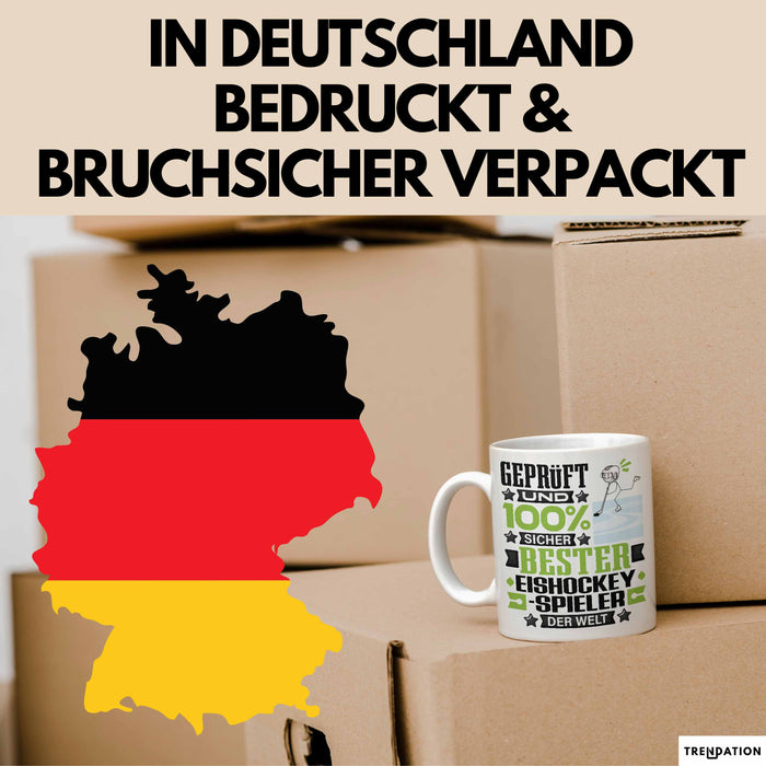 Eishockeyspieler Geschenk Lustiger Spruch für Eishockeyspieler Geschenkidee Bester Eishockeyspieler Der Welt Weiß Trendation