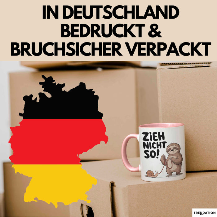 Faules Faultier Schnecke Tasse Geschenk Lustige Geschenkidee Zieh Nicht So Rosa Trendation