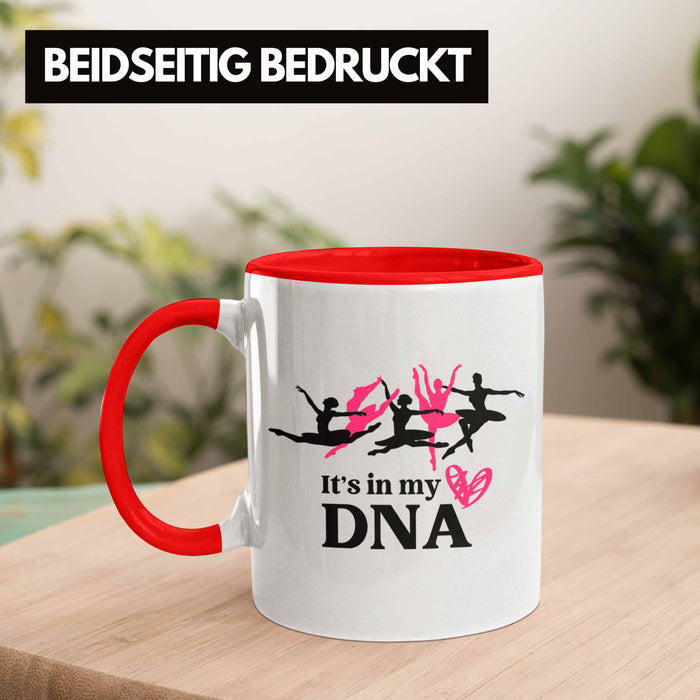 Trendation - Ballett Ballerina Tänzerin Tasse Mädchen Geschenk Frauen Tanzen Geschenkidee Kaffeetasse Rot Trendation