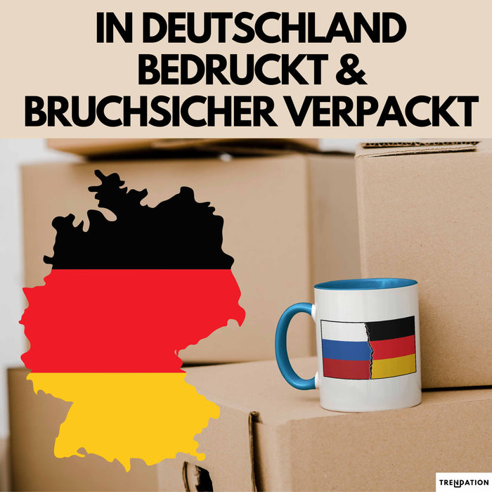 Russe Tasse Geschenk Russland Deutschland Flagge Geschenkidee Blau Trendation