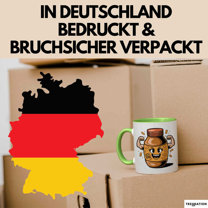 Nussbutter Fan Tasse Geschenkidee für Aufstrich Liebhaber Grün Trendation