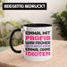 Einmal Mit Profis Arbeiten War Früher Tasse Geschenk Schwarz Trendation