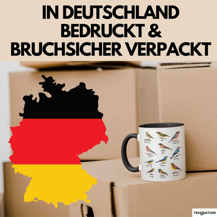Garten Vögel Tasse Geschenk Lustige Geschenkidee Spruch Schwarz Trendation