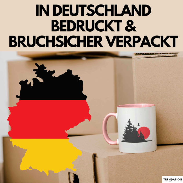 Natur Camping Tasse Geschenk Lustige Geschenkidee Spruch Rosa Trendation