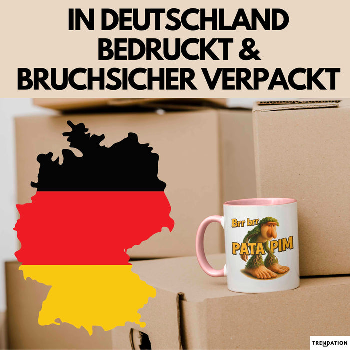 Brr brr Patapim Tasse Meme Italienisch Geschenk Lustig Becher Rosa Trendation