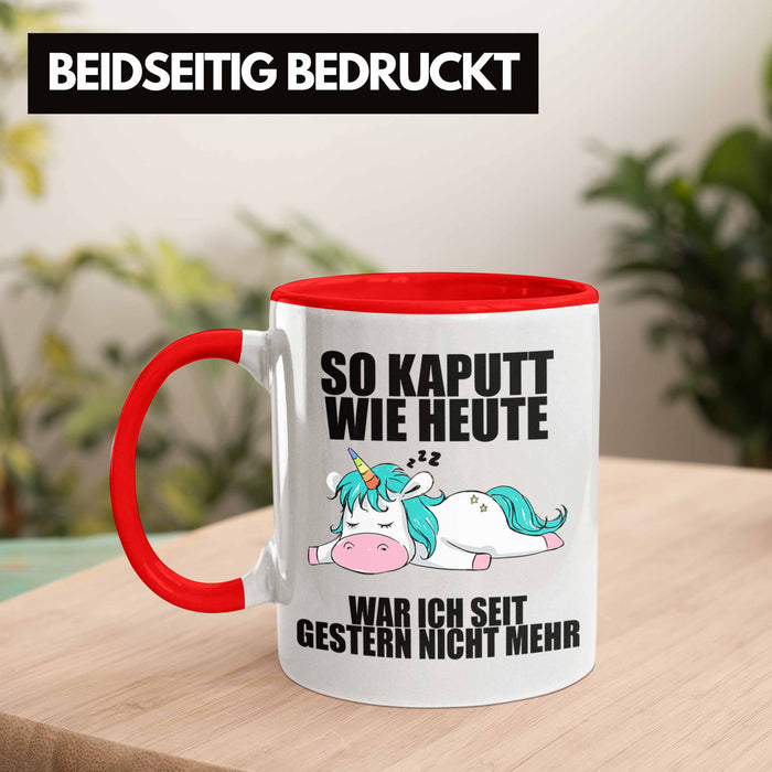 Trendation - Lustige Tassen mit Sprüchen Arbeitskollege Geschenk Kollege Mitarbeiter Geschenkidee Rot Trendation