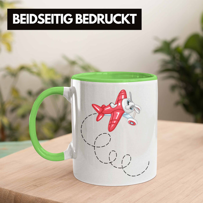 Segelflieger Tasse Geschenk Segelflieger Grün Trendation