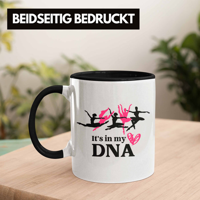Trendation - Ballett Ballerina Tänzerin Tasse Mädchen Geschenk Frauen Tanzen Geschenkidee Kaffeetasse Schwarz Trendation