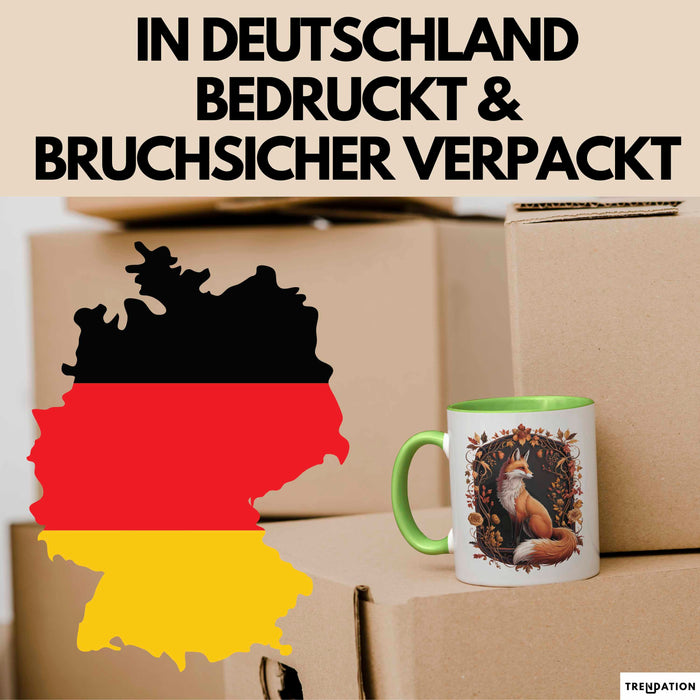 Fuchs Tierliebhaber Tasse Geschenk Lustige Geschenkidee Spruch Grün Trendation