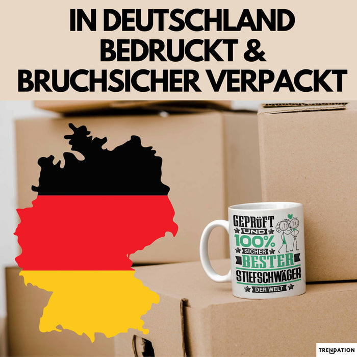 Stiefschwäger Geschenk Lustiger Spruch für Stiefschwäger Geschenkidee Bester Stiefschwäger Der Welt Weiß Trendation