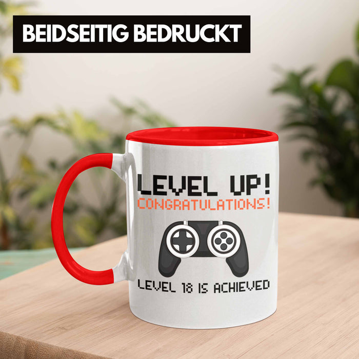 Trendation - 18. Geburtstag Tasse Jungen Jungs Geschenk 18er Geschenkidee 18 Sohn Gamer Trendation