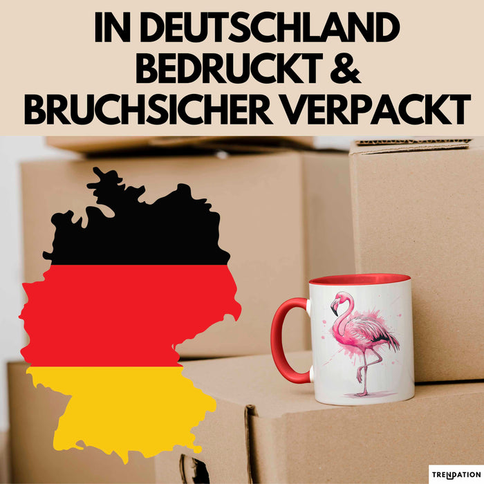 Flamingo Tier Tasse Geschenk Lustige Geschenkidee Spruch Rot Trendation