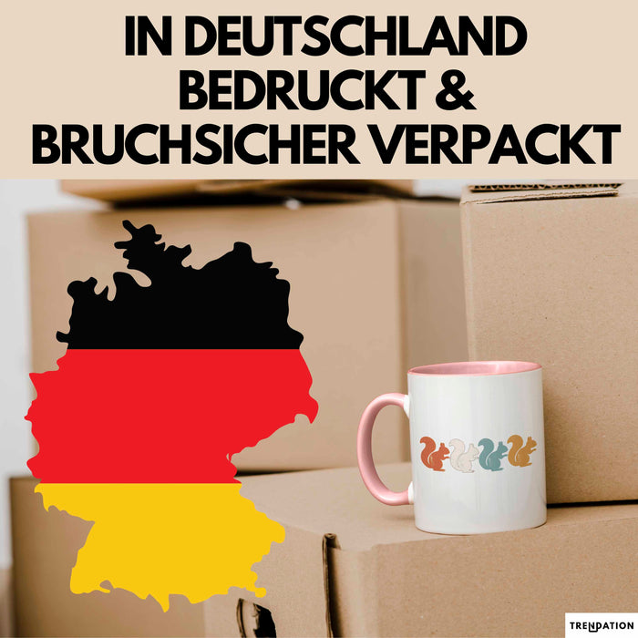 Eichhörnchen Tierliebhaber Tasse Geschenk Lustige Geschenkidee Spruch Rosa Trendation