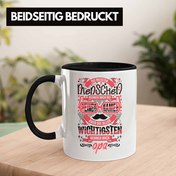 Opa Tasse Geschenk von Enkel Enkelin Bester Opa Der Welt Tasse Geschenkidee Bester Opa Der Welt Schwarz Trendation