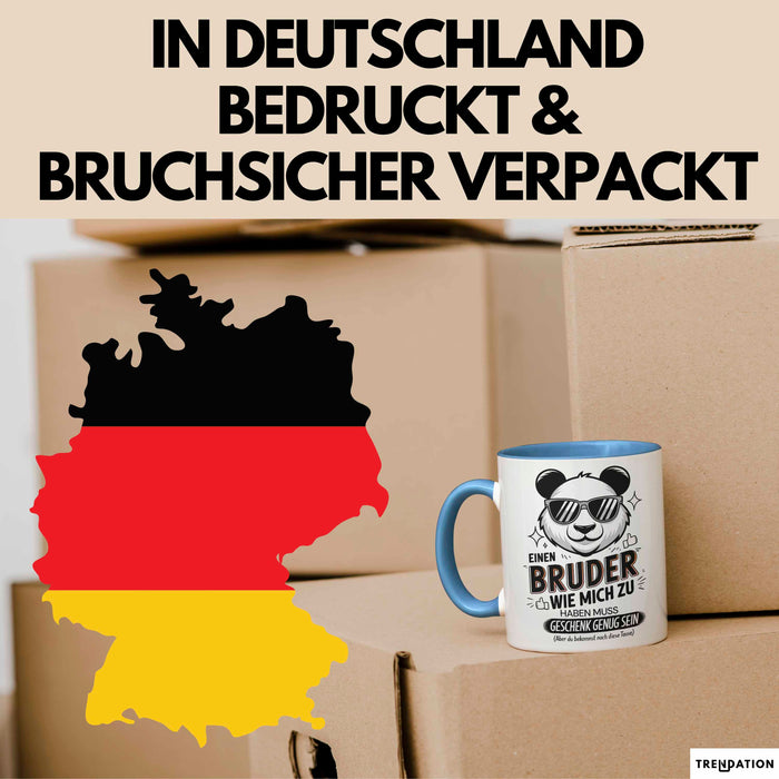 Bruder Tasse Geschenkidee Einen Bruder Wie Mich Zu Haben Blau Trendation